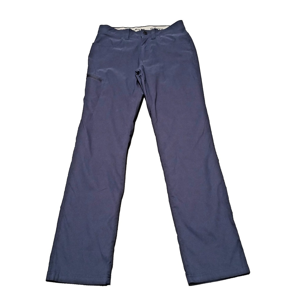 Orvis Fleece Lined Outdoor Pants Men's 30x32 Blue Stretch Nylon